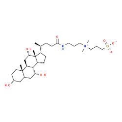 ChemSpider 2D Image | 3-[Dimethyl(3-{[(3alpha,7alpha,12alpha,14beta,17alpha,20S)-3,7,12-trihydroxy-24-oxocholan-24-yl]amino}propyl)ammonio]-1-propanesulfonate | C32H58N2O7S