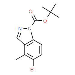 ChemSpider 2D Image | tert-Butyl 5-bromo-4-methyl-1H-indazole-1-carboxylate | C13H15BrN2O2