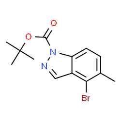 ChemSpider 2D Image | tert-Butyl 4-bromo-5-methyl-1H-indazole-1-carboxylate | C13H15BrN2O2