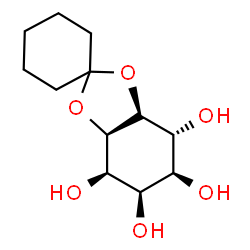 ChemSpider 2D Image | (3aR,4R,5R,6S,7R)-Hexahydrospiro[1,3-benzodioxole-2,1'-cyclohexane]-4,5,6,7-tetrol | C12H20O6