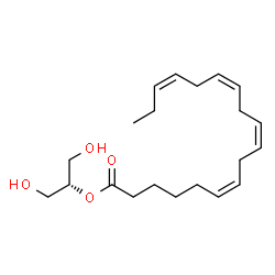 ChemSpider 2D Image | 1,3-Dihydroxy-2-propanyl (6Z,9Z,12Z,15Z)-6,9,12,15-octadecatetraenoate | C21H34O4