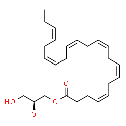 ChemSpider 2D Image | (2S)-2,3-Dihydroxypropyl (4Z,7Z,10Z,13Z,16Z,19Z)-4,7,10,13,16,19-docosahexaenoate | C25H38O4