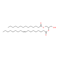 ChemSpider 2D Image | 1-myristoyl-2-oleoyl-sn-glycerol | C35H66O5