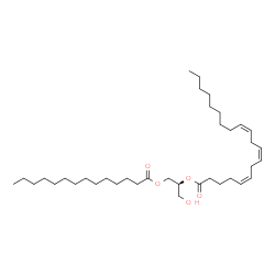 ChemSpider 2D Image | DG(14:0/20:3(5Z,8Z,11Z)/0:0) | C37H66O5
