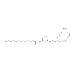 ChemSpider 2D Image | DG(14:0/20:3(8Z,11Z,14Z)/0:0) | C37H66O5