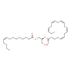 ChemSpider 2D Image | (2S)-1-Hydroxy-3-[(9Z)-9-tetradecenoyloxy]-2-propanyl (5Z,8Z,11Z,14Z,17Z)-5,8,11,14,17-icosapentaenoate | C37H60O5