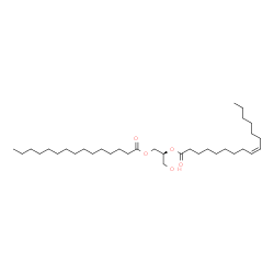 ChemSpider 2D Image | (2S)-1-Hydroxy-3-(pentadecanoyloxy)-2-propanyl (9Z)-9-hexadecenoate | C34H64O5