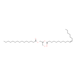 ChemSpider 2D Image | (2S)-1-Hydroxy-3-(pentadecanoyloxy)-2-propanyl (11Z)-11-octadecenoate | C36H68O5