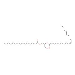 ChemSpider 2D Image | (2S)-1-Hydroxy-3-(pentadecanoyloxy)-2-propanyl (9Z)-9-octadecenoate | C36H68O5