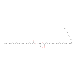 ChemSpider 2D Image | (2S)-1-Hydroxy-3-(pentadecanoyloxy)-2-propanyl (13Z)-13-docosenoate | C40H76O5