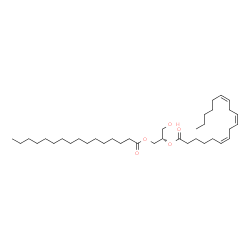 ChemSpider 2D Image | DG(16:0/18:3(6Z,9Z,12Z)/0:0) | C37H66O5