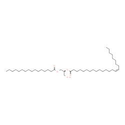 ChemSpider 2D Image | (2S)-1-Hydroxy-3-(palmitoyloxy)-2-propanyl (15Z)-15-tetracosenoate | C43H82O5