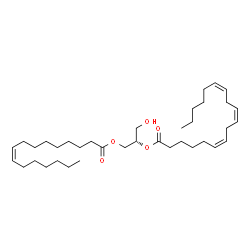 ChemSpider 2D Image | DG(16:1(9Z)/18:3(6Z,9Z,12Z)/0:0) | C37H64O5