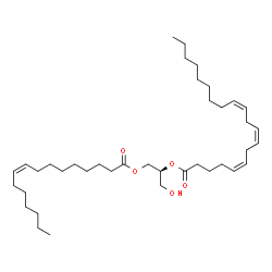 ChemSpider 2D Image | DG(16:1(9Z)/20:3(5Z,8Z,11Z)/0:0) | C39H68O5