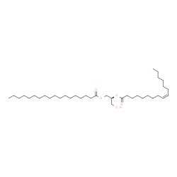 ChemSpider 2D Image | DG(18:0/16:1(9Z)/0:0) | C37H70O5