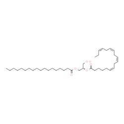 ChemSpider 2D Image | DG(18:0/18:4(6Z,9Z,12Z,15Z)/0:0) | C39H68O5