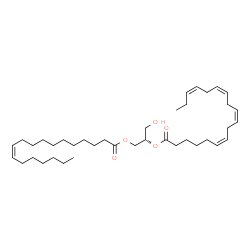 ChemSpider 2D Image | DG(18:1(11Z)/18:4(6Z,9Z,12Z,15Z)/0:0) | C39H66O5