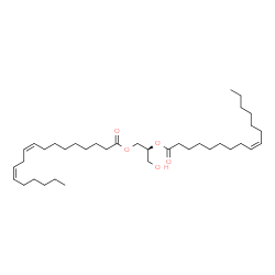 ChemSpider 2D Image | DG(18:2(9Z,12Z)/16:1(9Z)/0:0) | C37H66O5