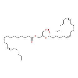 ChemSpider 2D Image | DG(18:2(9Z,12Z)/18:3(6Z,9Z,12Z)/0:0) | C39H66O5
