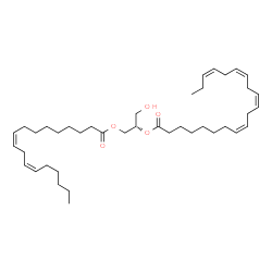 ChemSpider 2D Image | DG(18:2(9Z,12Z)/20:4(8Z,11Z,14Z,17Z)/0:0) | C41H68O5