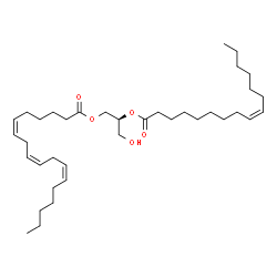 ChemSpider 2D Image | DG(18:3(6Z,9Z,12Z)/16:1(9Z)/0:0) | C37H64O5