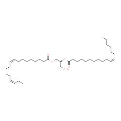 ChemSpider 2D Image | DG(18:3(9Z,12Z,15Z)/18:1(11Z)/0:0) | C39H68O5