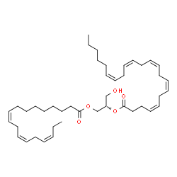 ChemSpider 2D Image | (2S)-1-Hydroxy-3-[(9Z,12Z,15Z)-9,12,15-octadecatrienoyloxy]-2-propanyl (4Z,7Z,10Z,13Z,16Z)-4,7,10,13,16-docosapentaenoate | C43H68O5