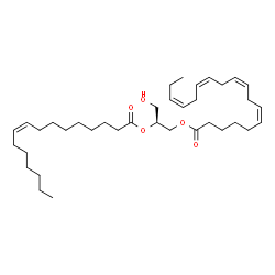 ChemSpider 2D Image | (2S)-2-[(9Z)-9-Hexadecenoyloxy]-3-hydroxypropyl (6Z,9Z,12Z,15Z)-6,9,12,15-octadecatetraenoate | C37H62O5
