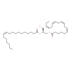 ChemSpider 2D Image | DG(18:4(6Z,9Z,12Z,15Z)/18:1(11Z)/0:0) | C39H66O5