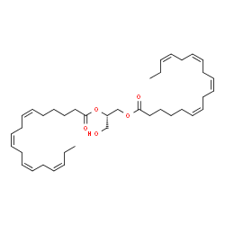 ChemSpider 2D Image | (2S)-3-Hydroxy-1,2-propanediyl (6Z,9Z,12Z,15Z,6'Z,9'Z,12'Z,15'Z)bis(-6,9,12,15-octadecatetraenoate) | C39H60O5