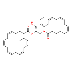 ChemSpider 2D Image | (2S)-1-Hydroxy-3-[(6Z,9Z,12Z,15Z)-6,9,12,15-octadecatetraenoyloxy]-2-propanyl (5Z,8Z,11Z,14Z,17Z)-5,8,11,14,17-icosapentaenoate | C41H62O5