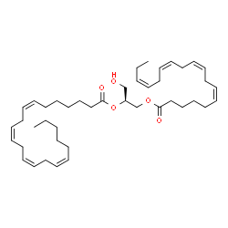 ChemSpider 2D Image | (2S)-1-Hydroxy-3-[(6Z,9Z,12Z,15Z)-6,9,12,15-octadecatetraenoyloxy]-2-propanyl (7Z,10Z,13Z,16Z)-7,10,13,16-docosatetraenoate | C43H68O5
