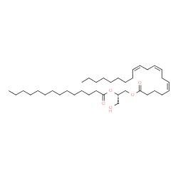 ChemSpider 2D Image | DG(20:3(5Z,8Z,11Z)/14:0/0:0) | C37H66O5