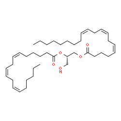 ChemSpider 2D Image | DG(20:3(5Z,8Z,11Z)/18:3(6Z,9Z,12Z)/0:0) | C41H68O5