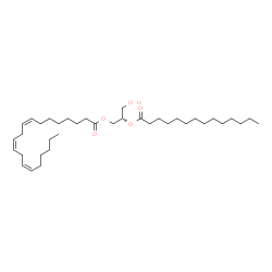 ChemSpider 2D Image | DG(20:3(8Z,11Z,14Z)/14:0/0:0) | C37H66O5
