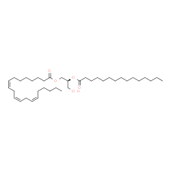 ChemSpider 2D Image | (2S)-3-Hydroxy-2-(pentadecanoyloxy)propyl (8Z,11Z,14Z)-8,11,14-icosatrienoate | C38H68O5