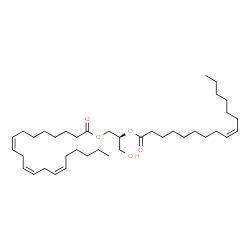 ChemSpider 2D Image | DG(20:3(8Z,11Z,14Z)/16:1(9Z)/0:0) | C39H68O5