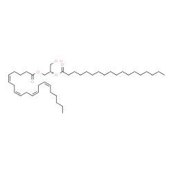ChemSpider 2D Image | DG(20:4(5Z,8Z,11Z,14Z)/18:0/0:0) | C41H72O5