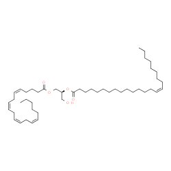 ChemSpider 2D Image | (2S)-1-Hydroxy-3-[(5Z,8Z,11Z,14Z)-5,8,11,14-icosatetraenoyloxy]-2-propanyl (15Z)-15-tetracosenoate | C47H82O5