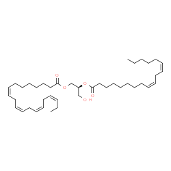 ChemSpider 2D Image | DG(20:4(8Z,11Z,14Z,17Z)/18:2(9Z,12Z)/0:0) | C41H68O5