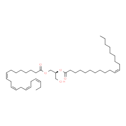 ChemSpider 2D Image | (2S)-3-Hydroxy-2-[(11Z)-11-icosenoyloxy]propyl (8Z,11Z,14Z,17Z)-8,11,14,17-icosatetraenoate | C43H74O5
