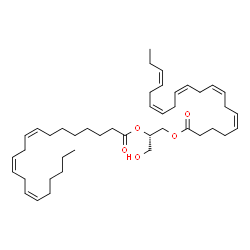 ChemSpider 2D Image | (2S)-3-Hydroxy-2-[(8Z,11Z,14Z)-8,11,14-icosatrienoyloxy]propyl (5Z,8Z,11Z,14Z,17Z)-5,8,11,14,17-icosapentaenoate | C43H68O5