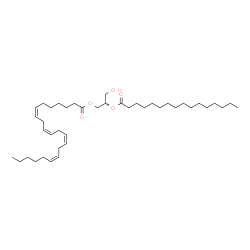 ChemSpider 2D Image | DG(22:4(7Z,10Z,13Z,16Z)/16:0/0:0) | C41H72O5