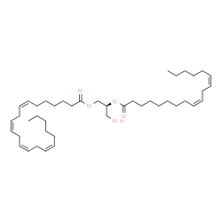 ChemSpider 2D Image | DG(22:4(7Z,10Z,13Z,16Z)/18:2(9Z,12Z)/0:0) | C43H72O5