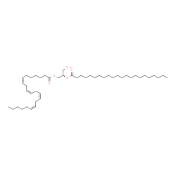 ChemSpider 2D Image | (2S)-2-(Docosanoyloxy)-3-hydroxypropyl (7Z,10Z,13Z,16Z)-7,10,13,16-docosatetraenoate | C47H84O5