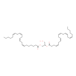 ChemSpider 2D Image | (2S)-1-[(7Z,10Z,13Z,16Z)-7,10,13,16-Docosatetraenoyloxy]-3-hydroxy-2-propanyl (4Z,7Z,10Z,13Z,16Z)-4,7,10,13,16-docosapentaenoate | C47H74O5