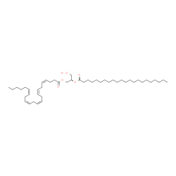 ChemSpider 2D Image | (2S)-2-(Docosanoyloxy)-3-hydroxypropyl (4Z,7Z,10Z,13Z,16Z)-4,7,10,13,16-docosapentaenoate | C47H82O5