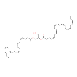 ChemSpider 2D Image | (2S)-1-[(4Z,7Z,10Z,13Z,16Z)-4,7,10,13,16-Docosapentaenoyloxy]-3-hydroxy-2-propanyl (4Z,7Z,10Z,13Z,16Z,19Z)-4,7,10,13,16,19-docosahexaenoate | C47H70O5