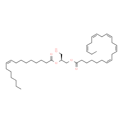 ChemSpider 2D Image | DG(22:5(7Z,10Z,13Z,16Z,19Z)/16:1(9Z)/0:0) | C41H68O5