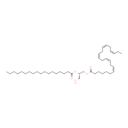 ChemSpider 2D Image | (2S)-3-Hydroxy-2-(stearoyloxy)propyl (7Z,10Z,13Z,16Z,19Z)-7,10,13,16,19-docosapentaenoate | C43H74O5